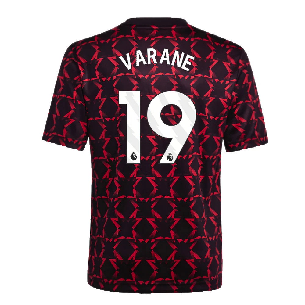 2024-2025 Man Utd Pre-Match Shirt (Black) - Kids (Varane 19)_2