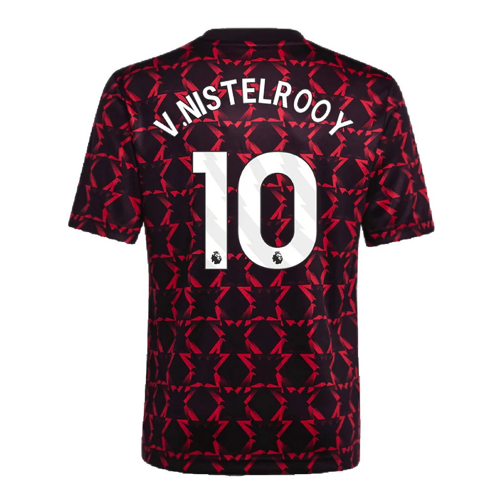2024-2025 Man Utd Pre-Match Shirt (Black) - Kids (V.Nistelrooy 10)_2