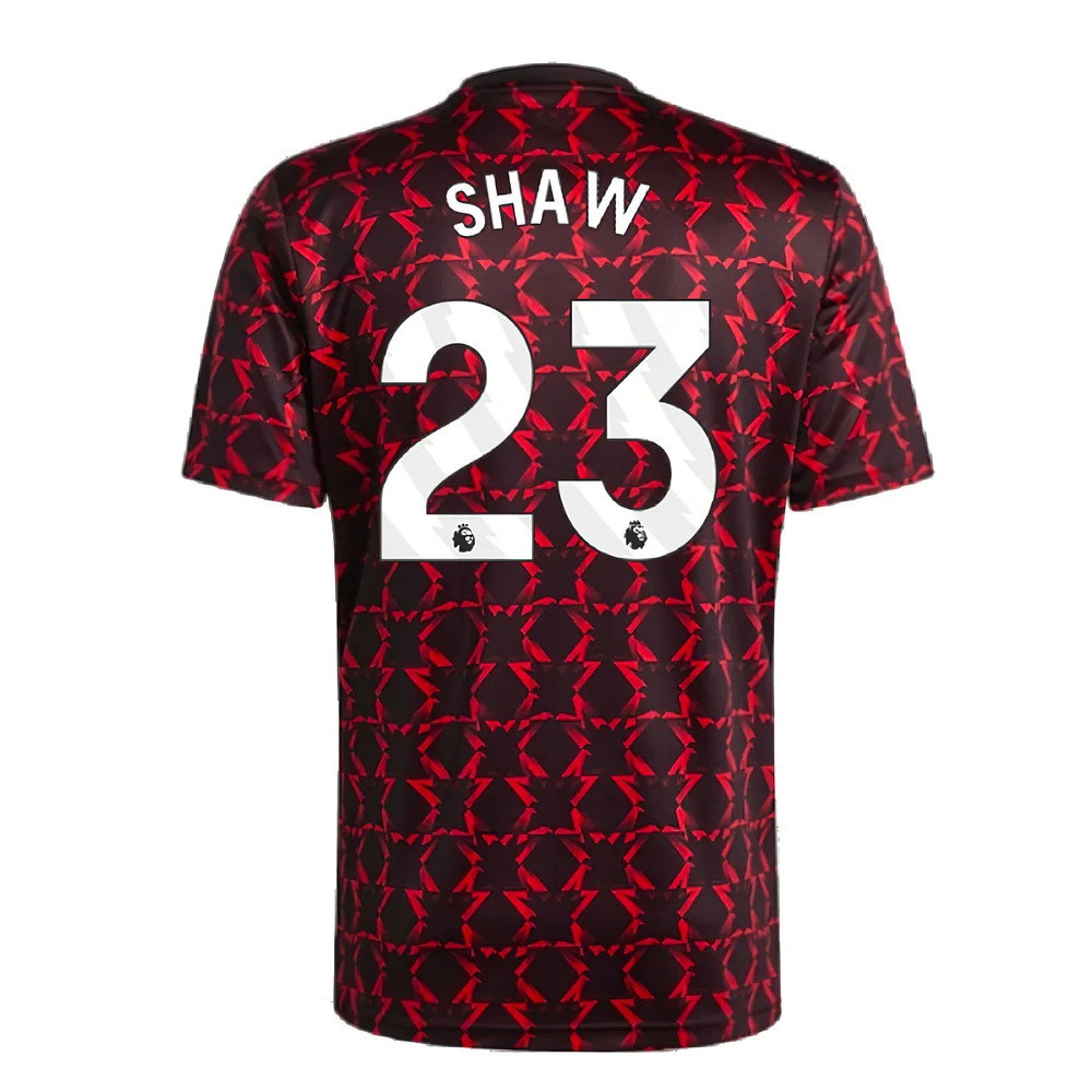 2024-2025 Man Utd Pre-Match Shirt (Black) (Shaw 23)_2