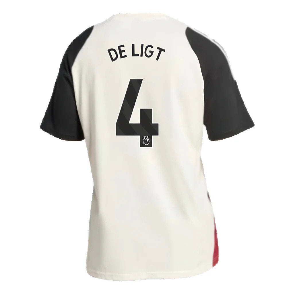 2024-2025 Man Utd Training Tee (Off White) (De Ligt 4)_2