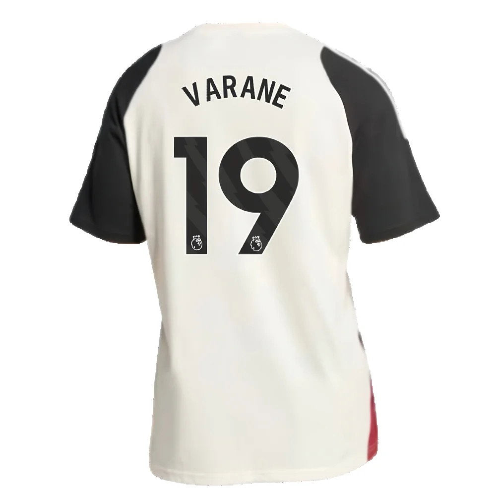 2024-2025 Man Utd Training Tee (Off White) (Varane 19)_2