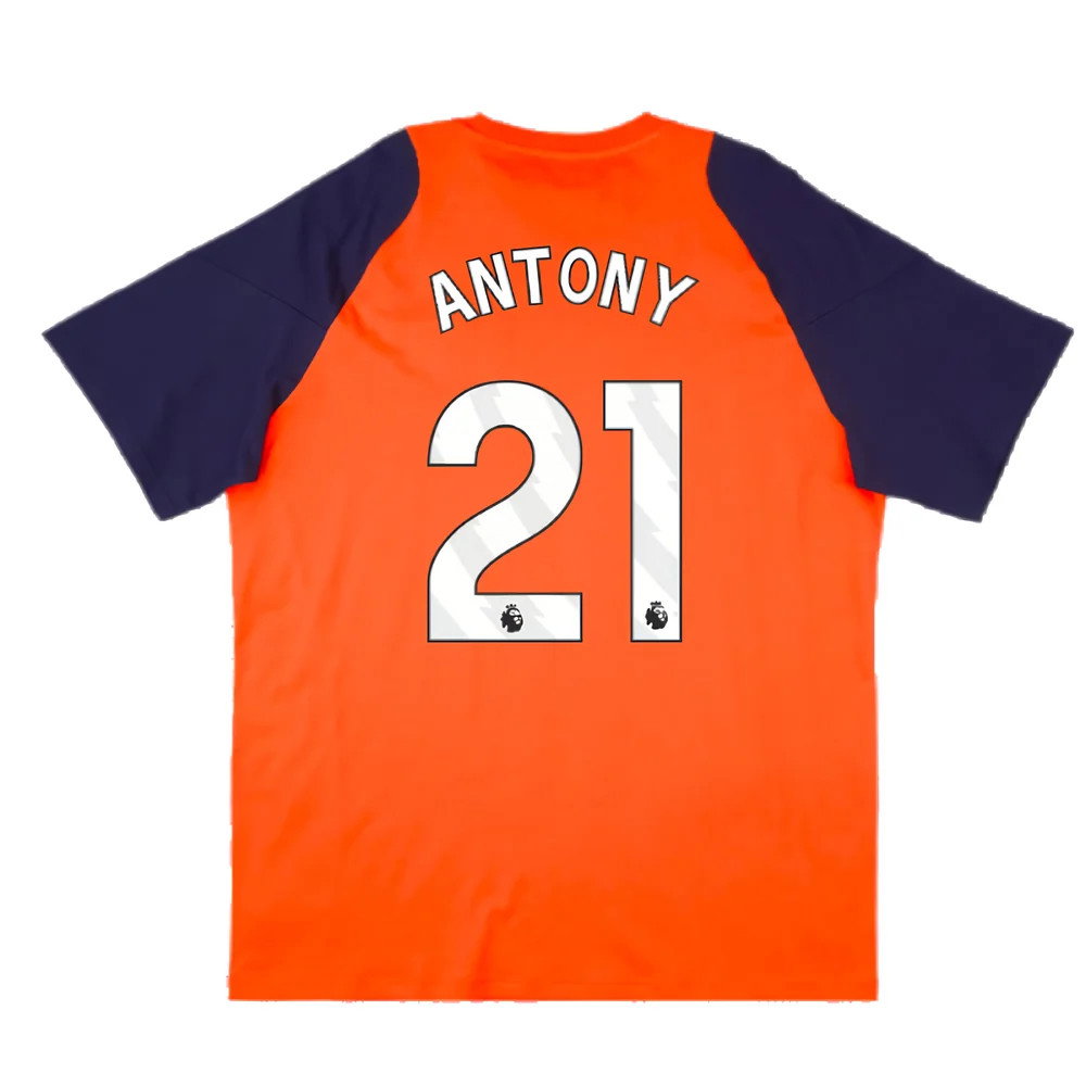 2024-2025 Man Utd Training Tee (Red) (Antony 21)_2