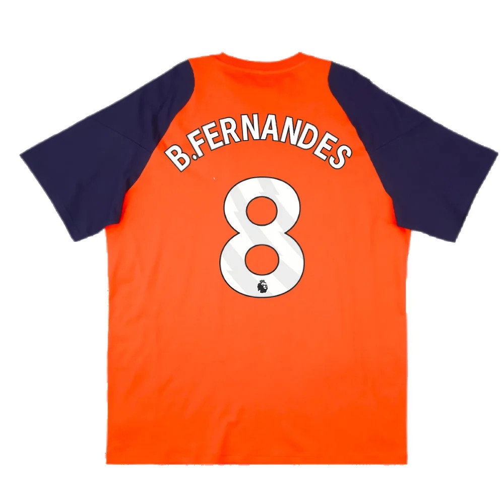 2024-2025 Man Utd Training Tee (Red) (B.Fernandes 8)_2