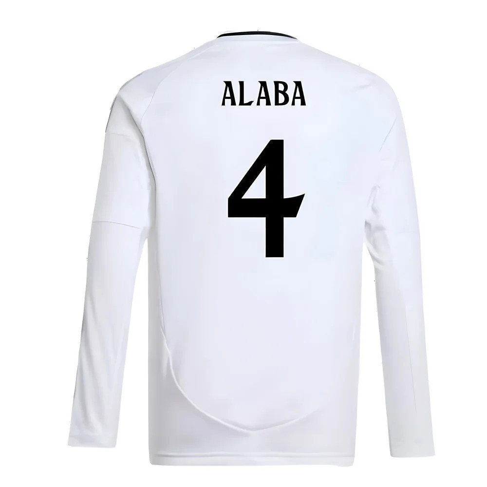 2024-2025 Real Madrid Long Sleeve Home Shirt (Kids) (Alaba 4)_2