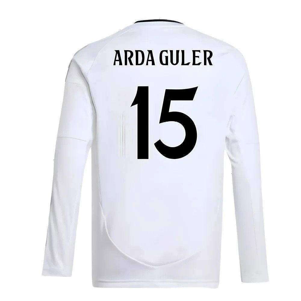 2024-2025 Real Madrid Long Sleeve Home Shirt (Kids) (Arda Guler 15)_2