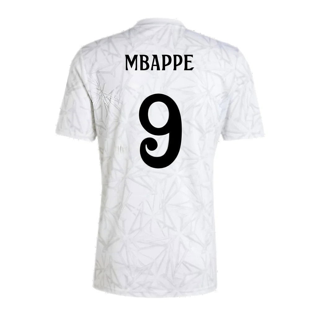 2024-2025 Real Madrid Pre-Match Shirt (White) (Mbappe 9)_2