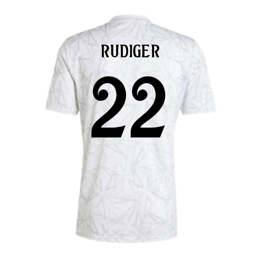 2024-2025 Real Madrid Pre-Match Shirt (White) (Rudiger 22)_2