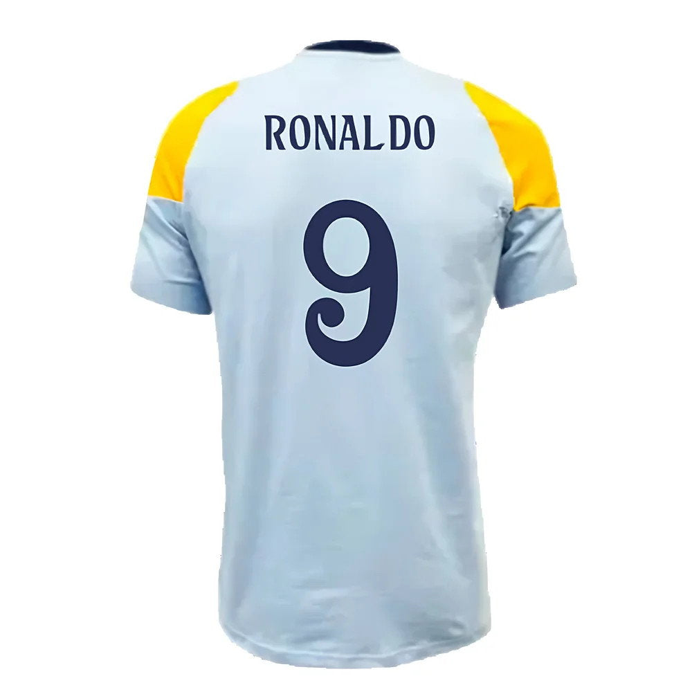 2024-2025 Real Madrid Training Tee (Glow Blue) (Ronaldo 9)_2
