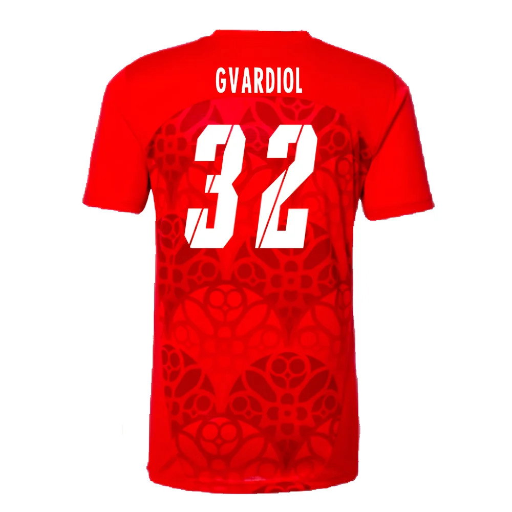 2024-2025 Red Bull Leipzig Pre-Match Shirt (Red) (Gvardiol 32)_2