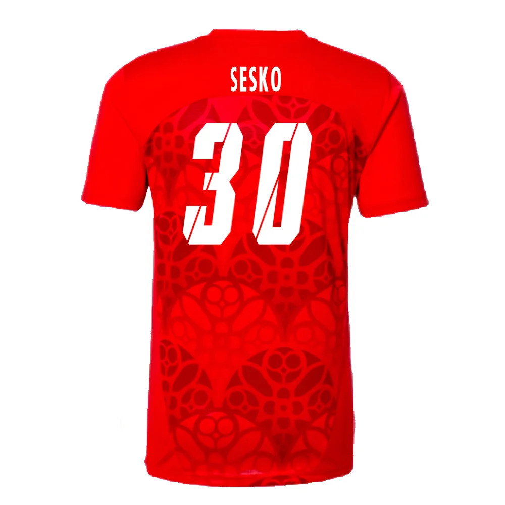 2024-2025 Red Bull Leipzig Pre-Match Shirt (Red) (Sesko 30)_2
