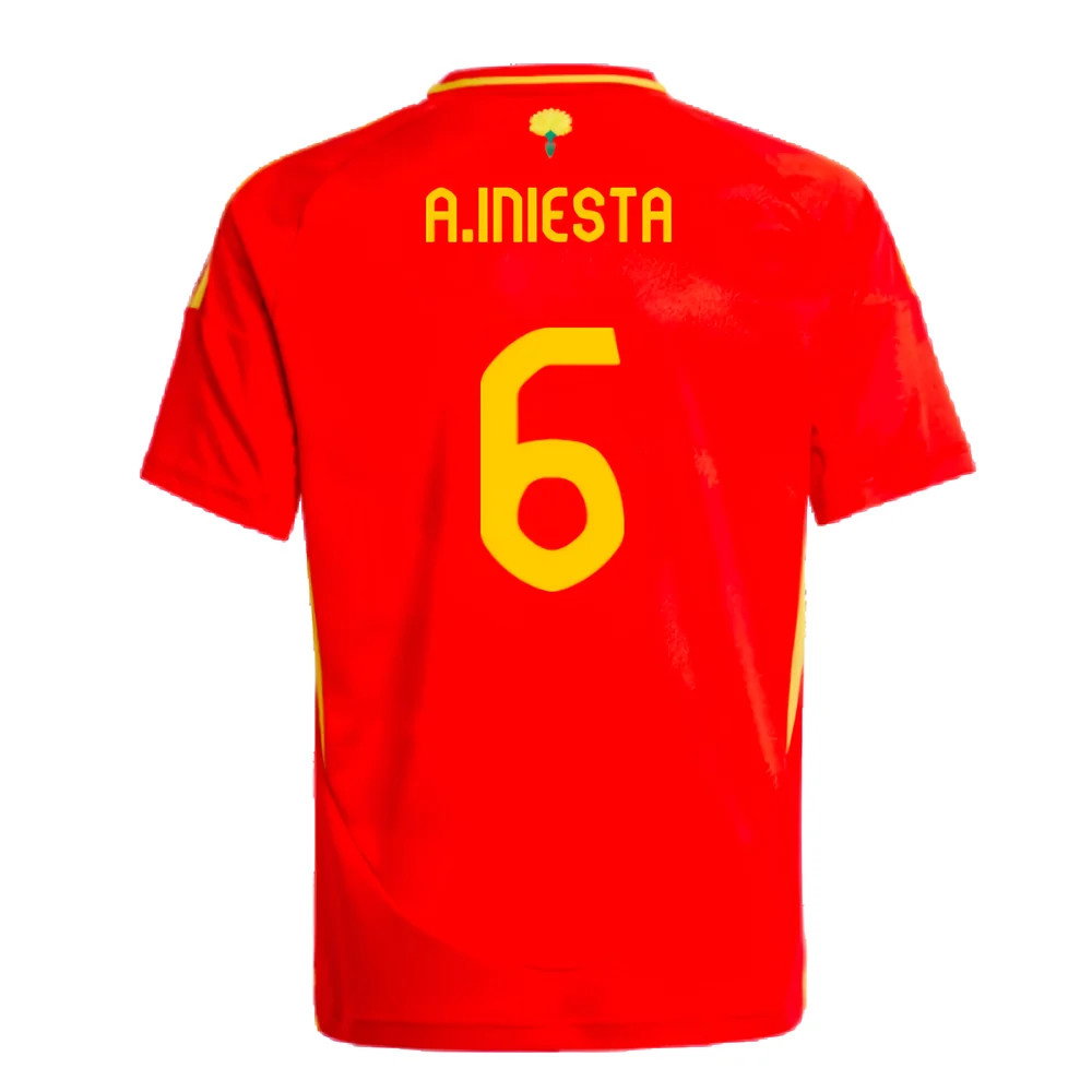 2024-2025 Spain Home Shirt (Kids) (A.Iniesta 6)_2