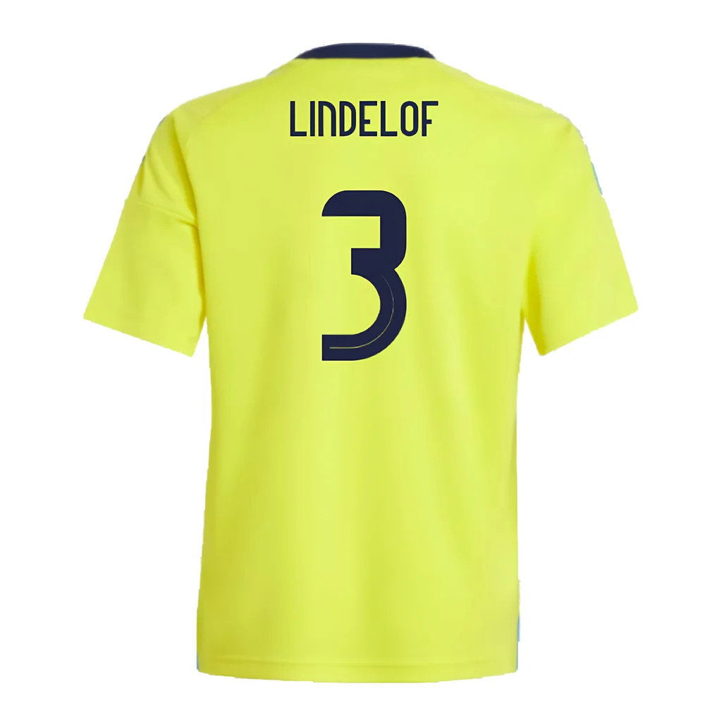 2024-2025 Sweden Home Fan Shirt (Kids) (LINDELOF 3)_2