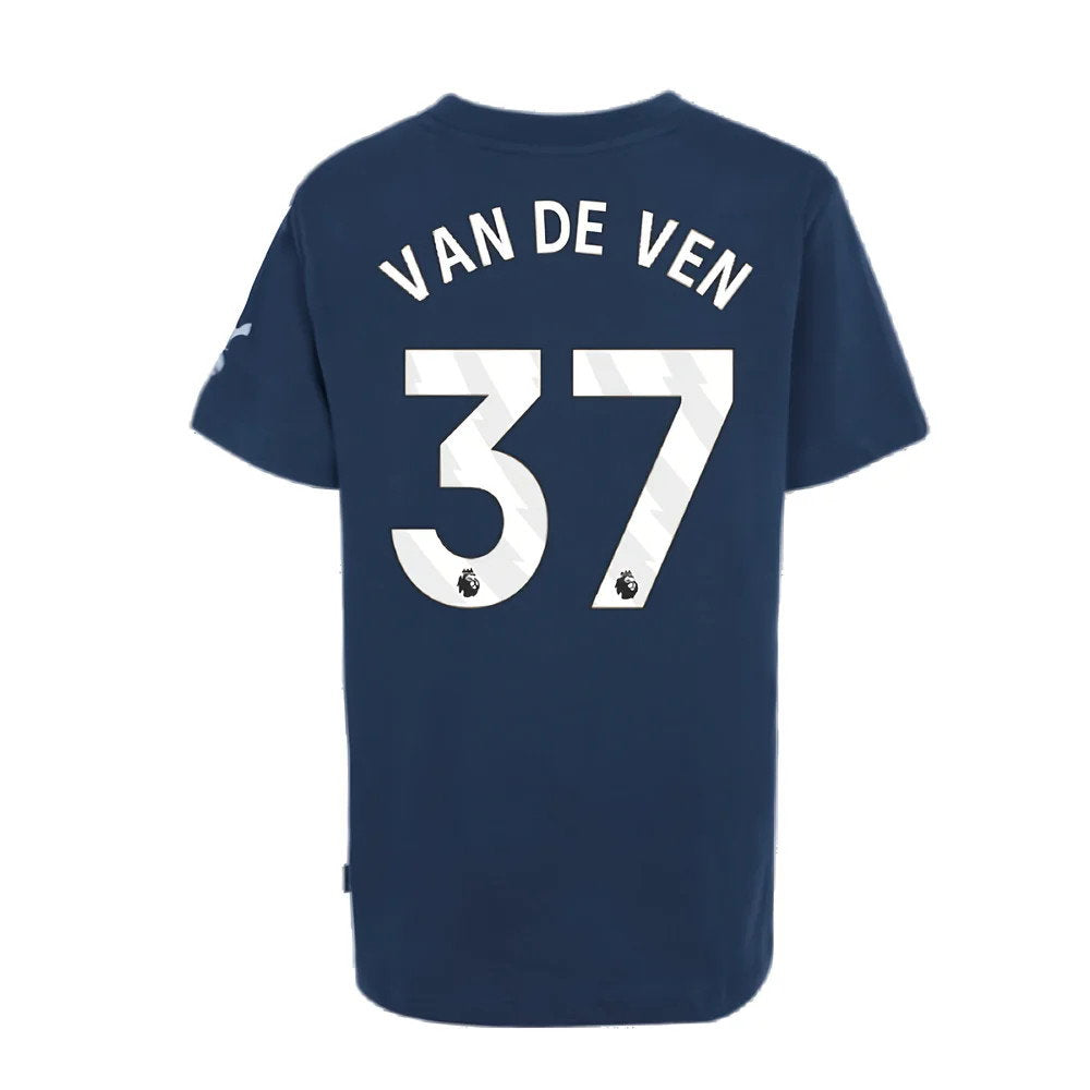 2024-2025 Tottenham Hotspur Just Do It T-Shirt (Navy) - Kids (Van De Ven 37)_2