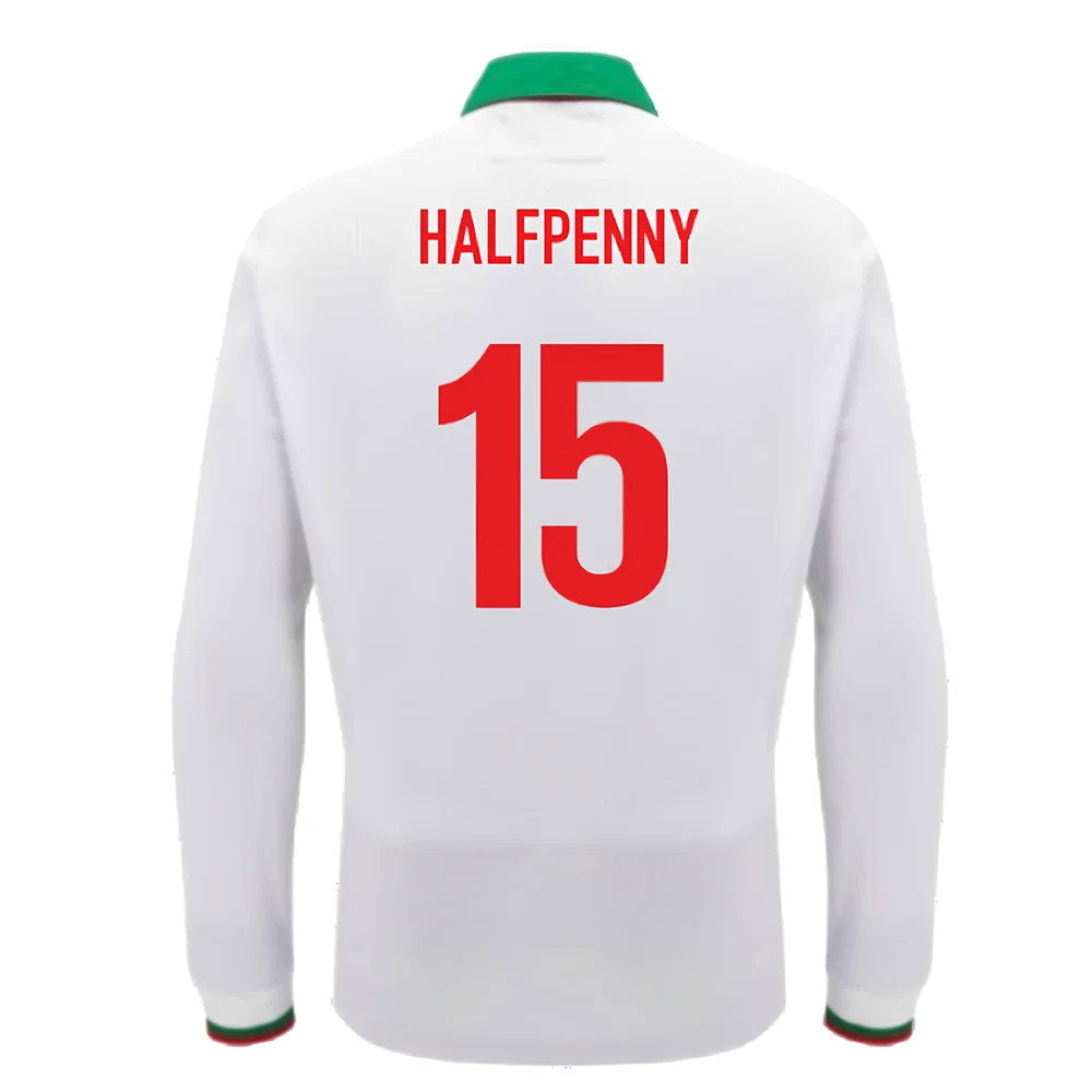 2024-2025 Wales Away Cotton LS Rugby Shirt (Halfpenny 15)_2