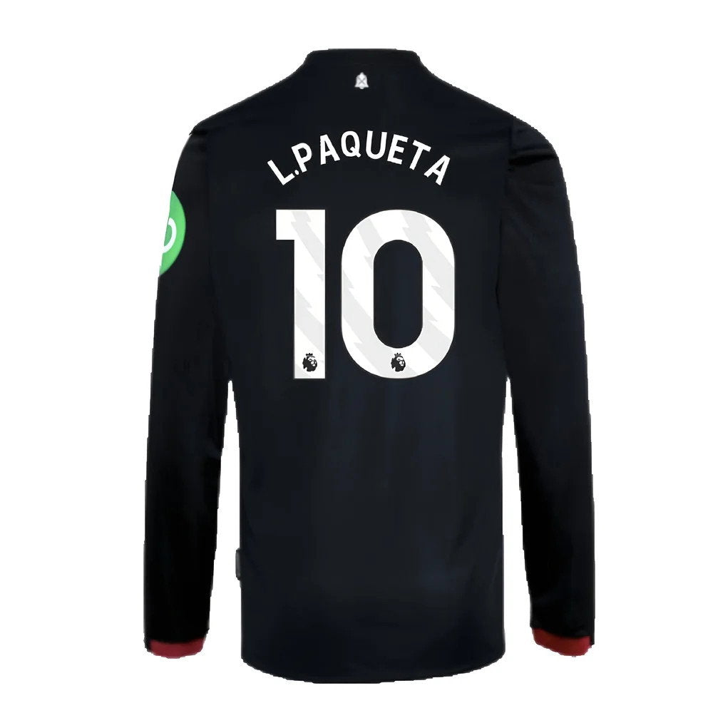 2024-2025 West Ham Long Sleeve Away Shirt (Kids) (L.Paqueta 10)_2