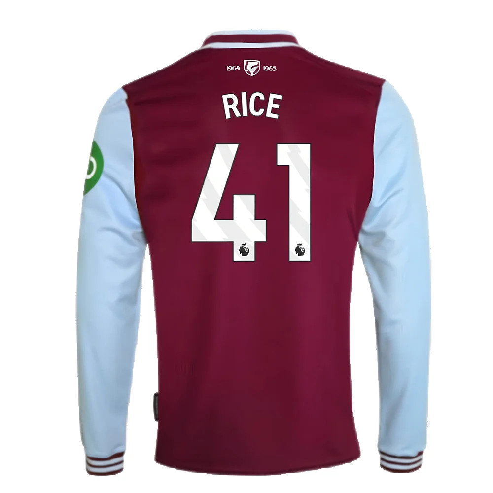 2024-2025 West Ham Long Sleeve Home Shirt (Kids) (Rice 41)_2