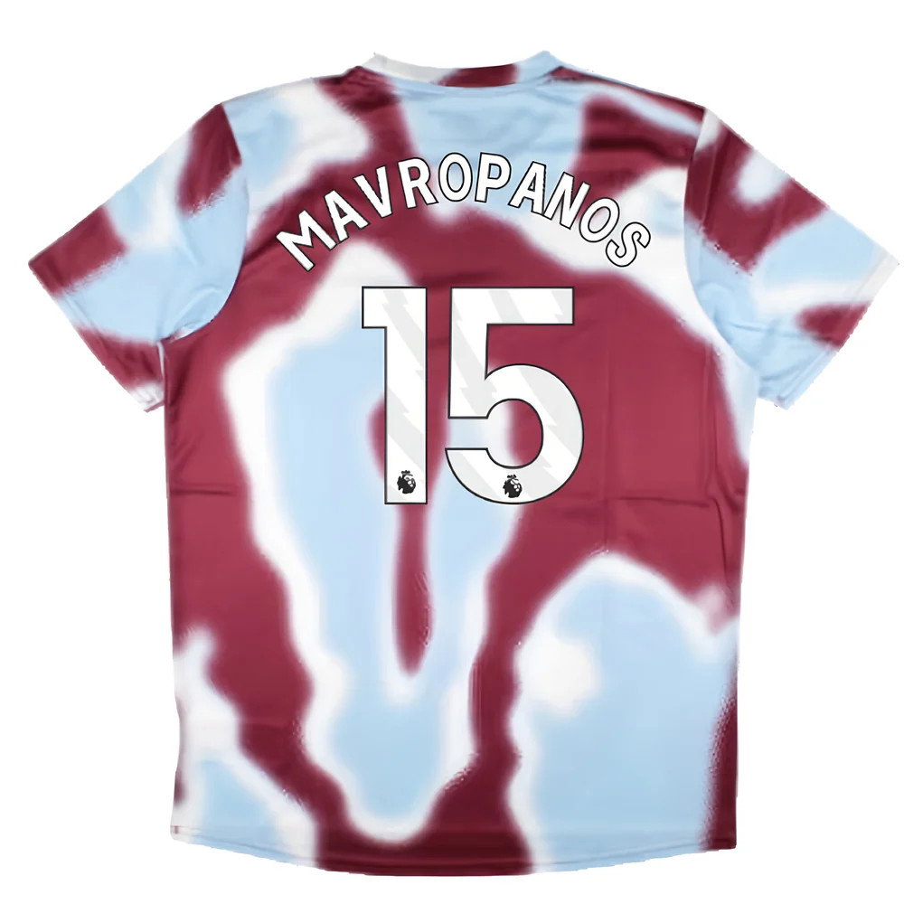 2024-2025 West Ham Warm Up Jersey (New Claret) (Mavropanos 15)_2