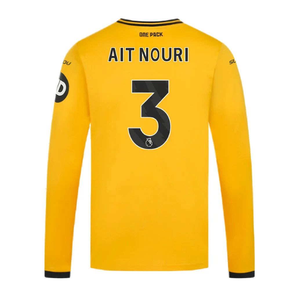 2024-2025 Wolves Long Sleeve Home Shirt (Ait Nouri 3)_2