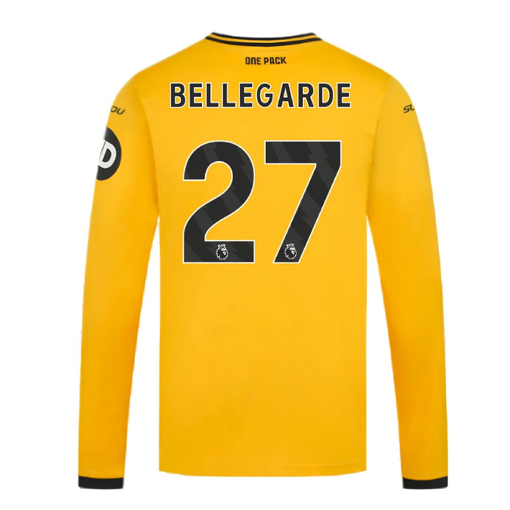 2024-2025 Wolves Long Sleeve Home Shirt (Bellegarde 27)_2