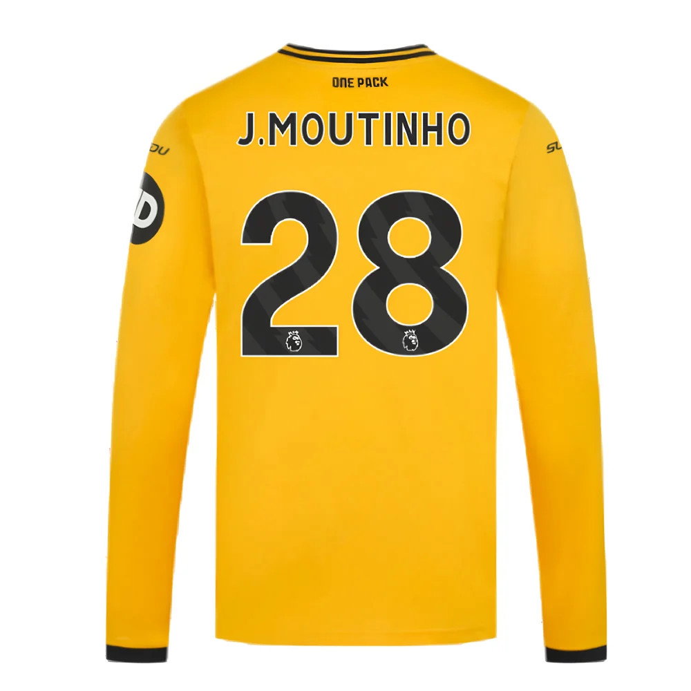 2024-2025 Wolves Long Sleeve Home Shirt (J.Moutinho 28)_2