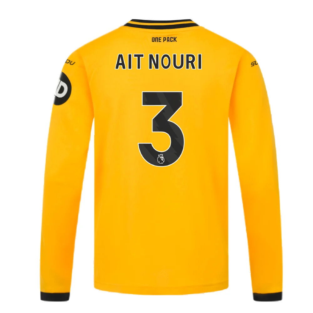 2024-2025 Wolves Long Sleeve Home Shirt (Kids) (Ait Nouri 3)_2