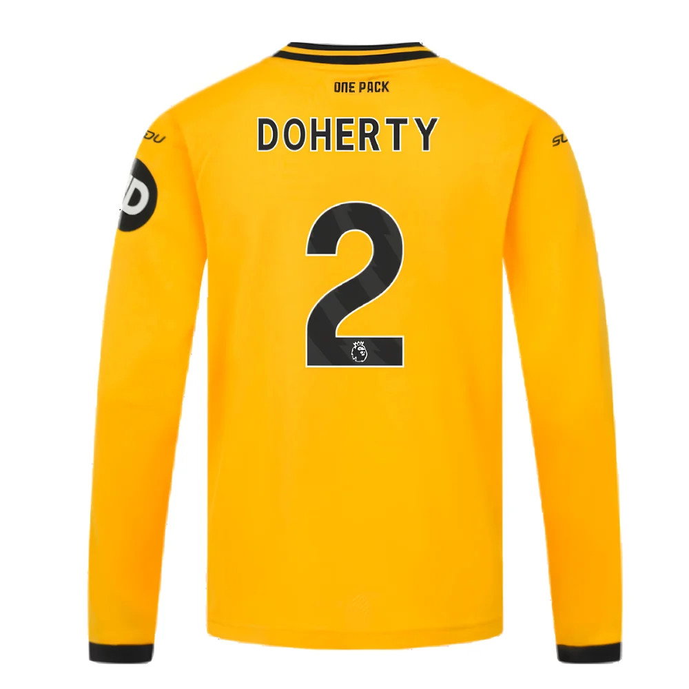 2024-2025 Wolves Long Sleeve Home Shirt (Kids) (Doherty 2)_2