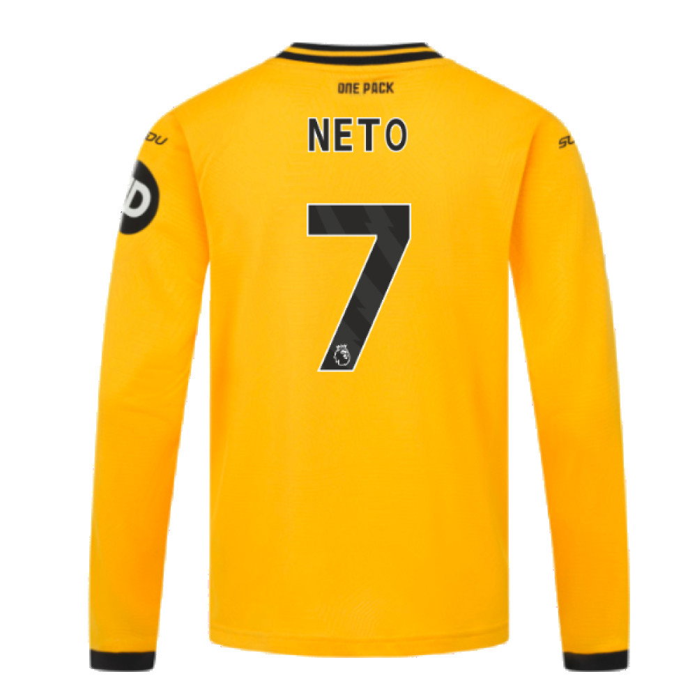 2024-2025 Wolves Long Sleeve Home Shirt (Kids) (Neto 7)_2