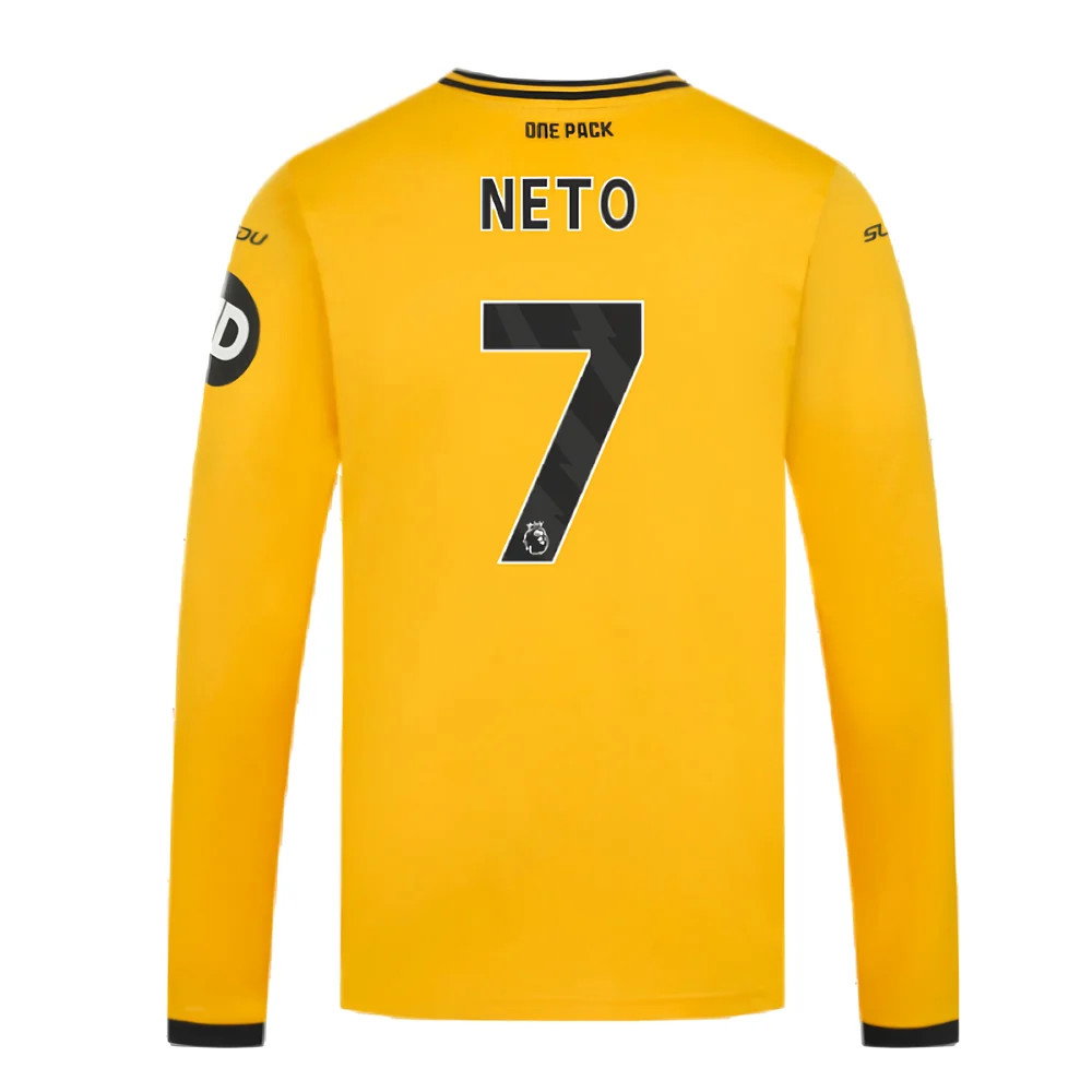 2024-2025 Wolves Long Sleeve Home Shirt (Neto 7)_2