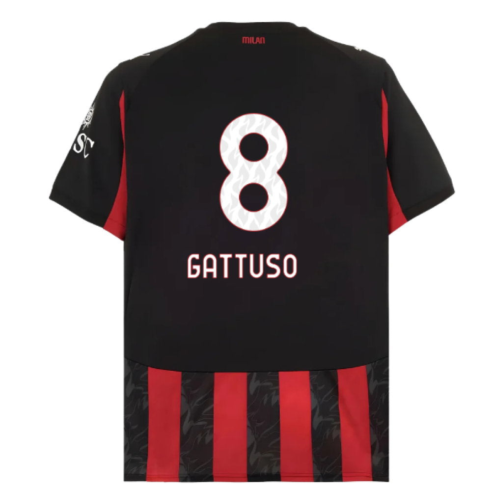 2025-2026 AC Milan Home Shirt (Gattuso 8)_0