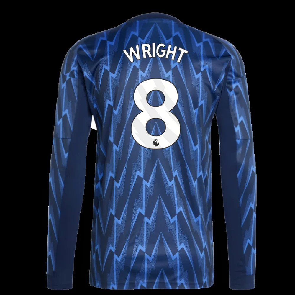 2025-2026 Arsenal Long Sleeve Away Shirt (Wright 8)_0