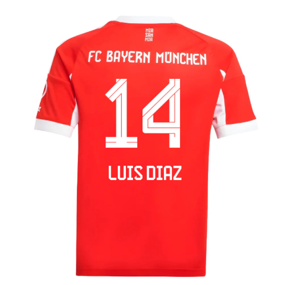 2025-2026 Bayern Munich Home Shirt (Kids) (Luis Diaz 14)_0