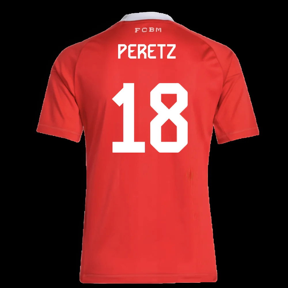 2025-2026 Bayern Munich Third Goalkeeper Shirt (Pure Ruby) - Kids (Peretz 18)_0