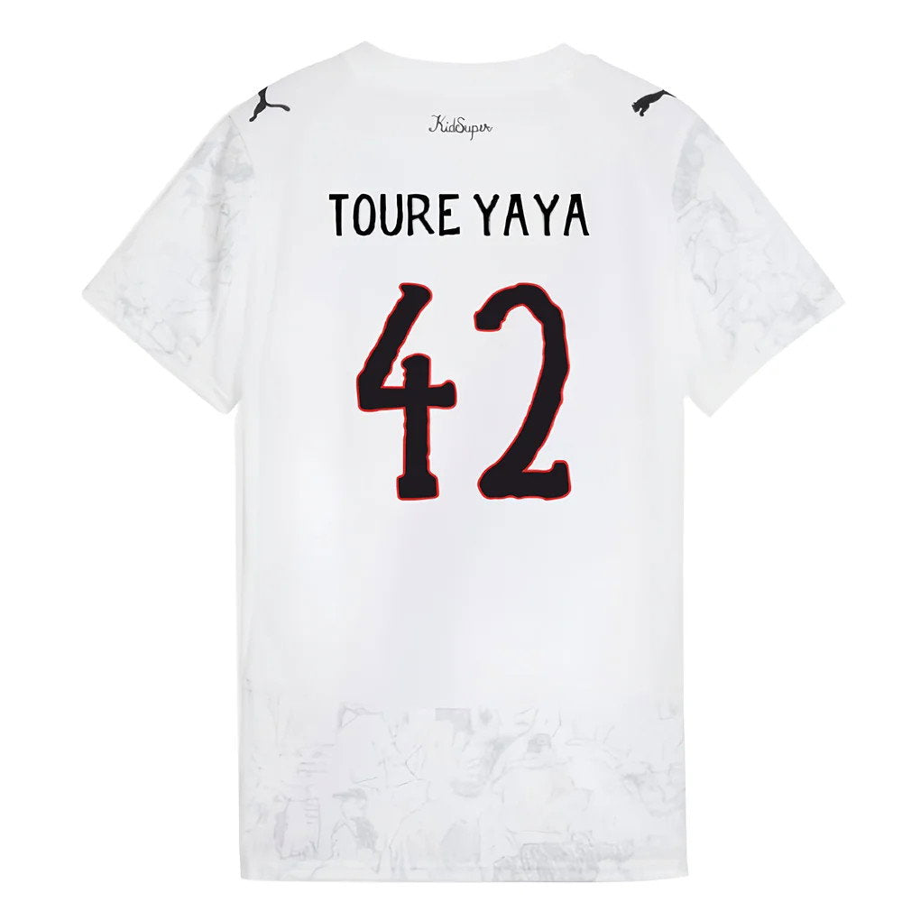 2025-2026 KIDSUPER x Manchester City CWC Shirt (White) - Womens (Toure Yaya 42)_0