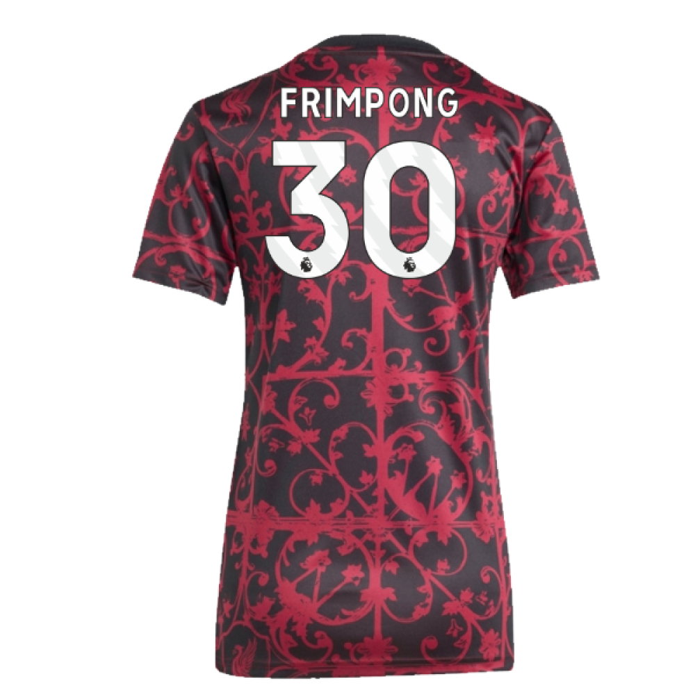 2025-2026 Liverpool Pre-Match Shirt (Black) - Womens (Frimpong 30)_0