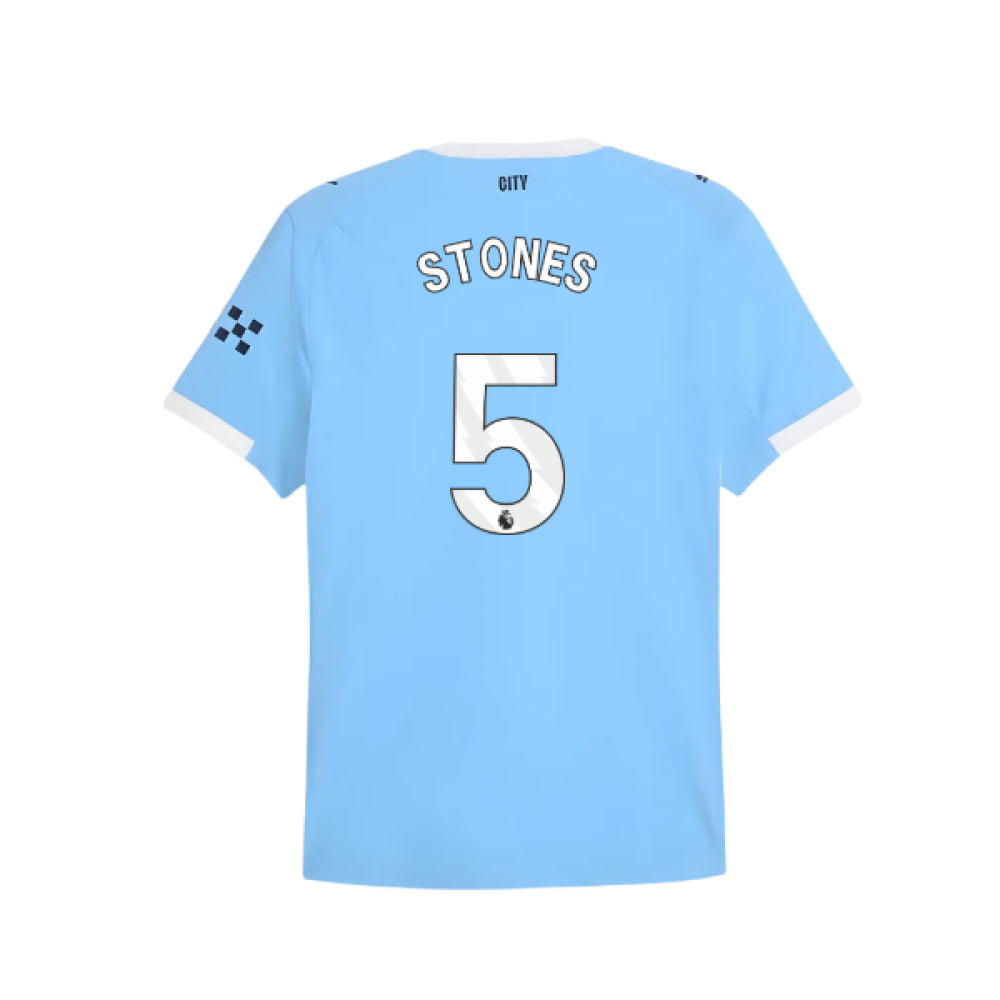 2025-2026 Man City Authentic Home Shirt (Stones 5)_0