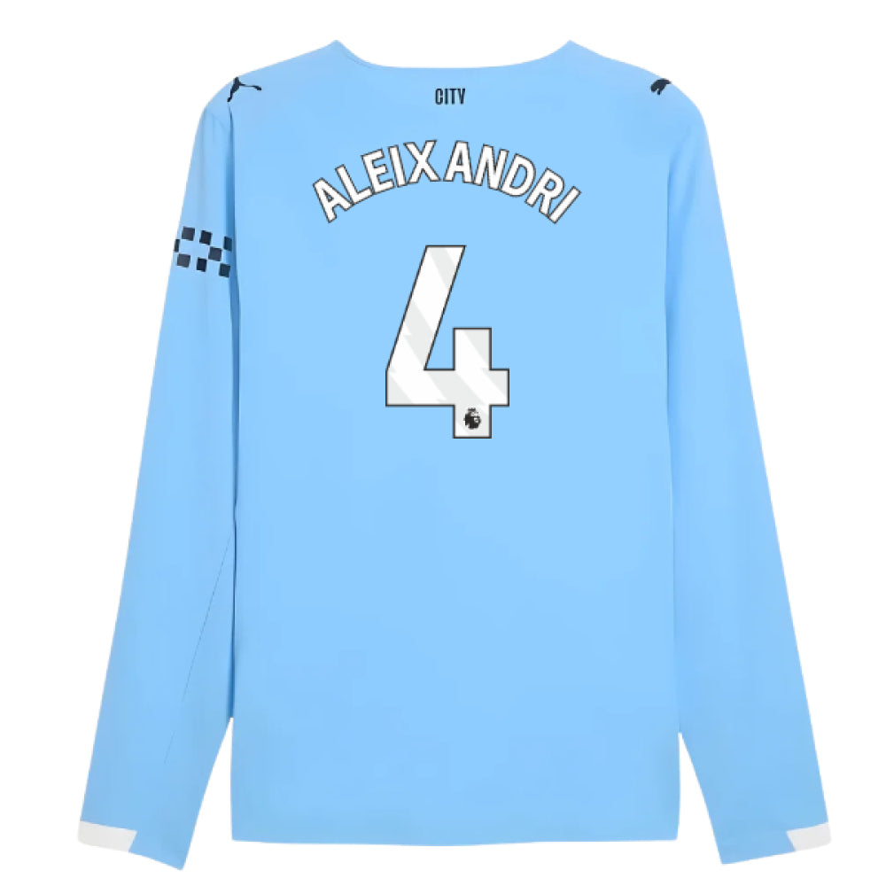 2025-2026 Man City Authentic Long Sleeve Home Shirt (Aleixandri 4)_0