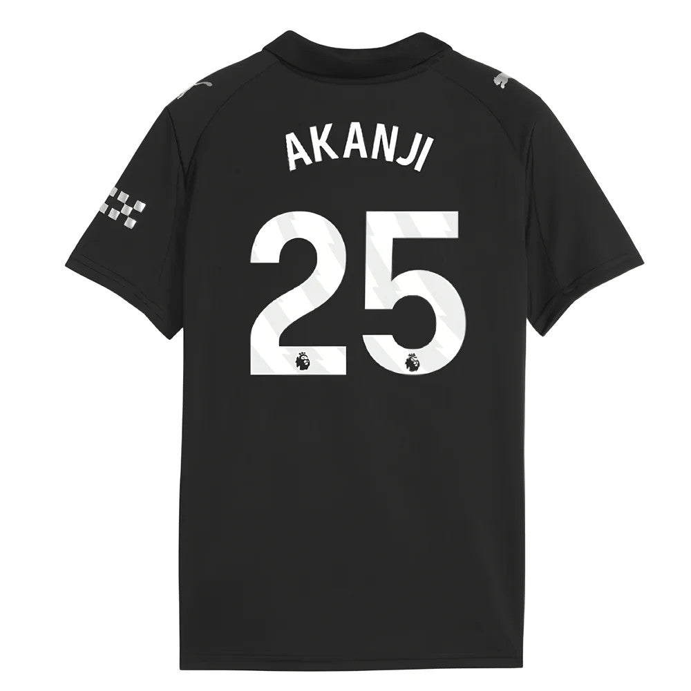 2025-2026 Man City Away Shirt (Kids) (Akanji 25)_0