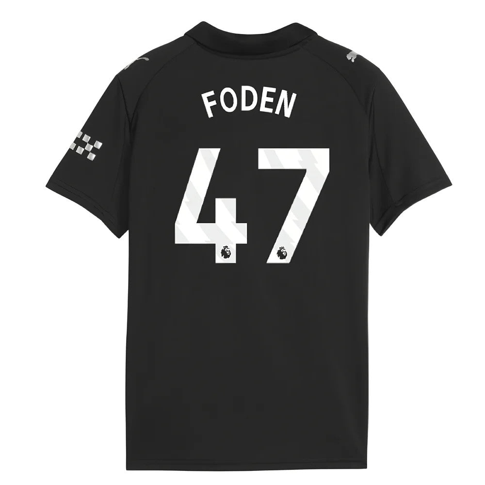 2025-2026 Man City Away Shirt (Kids) (Foden 47)_0