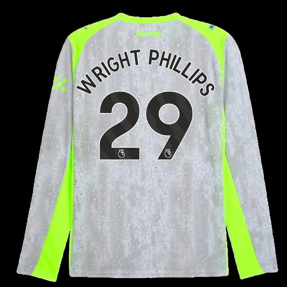 2025-2026 Man City Long Sleeve Third Shirt (Wright Phillips 29)_0