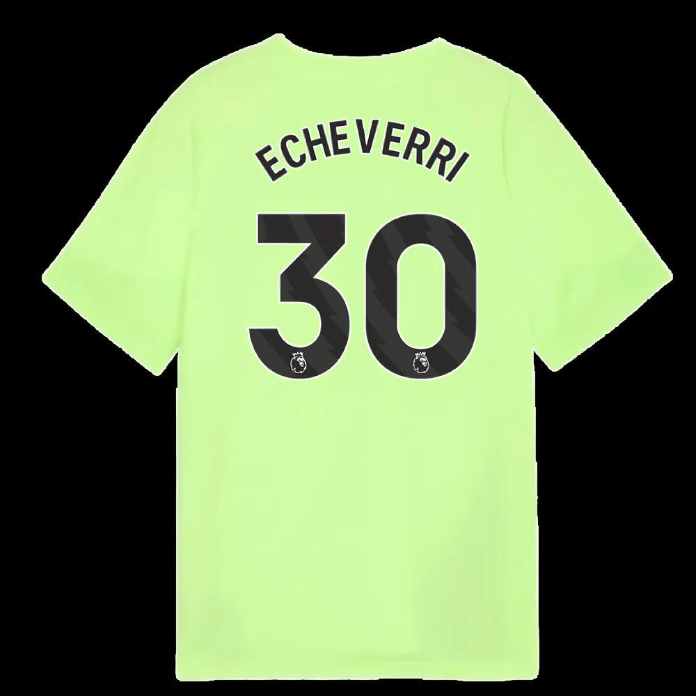 2025-2026 Man City Training Jersey (Fizzy Apple) - Kids (Echeverri 30)_0
