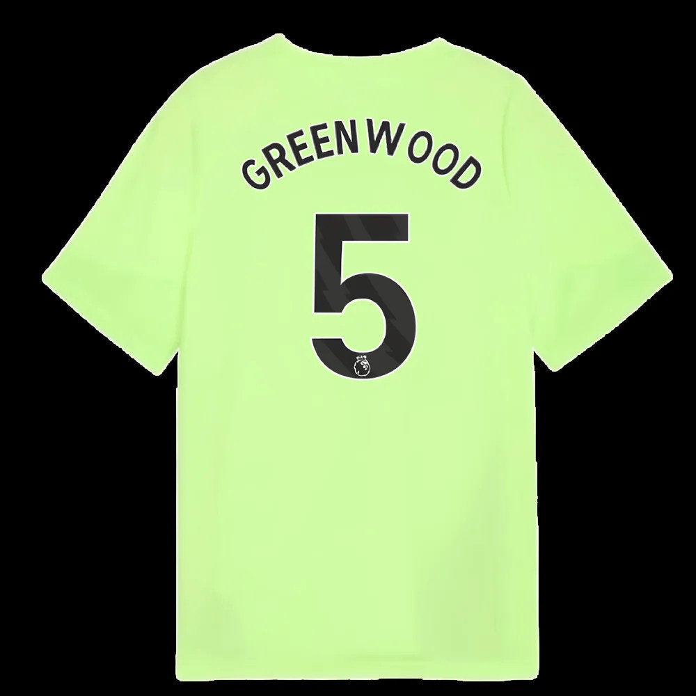 2025-2026 Man City Training Jersey (Fizzy Apple) - Kids (Greenwood 5)_0
