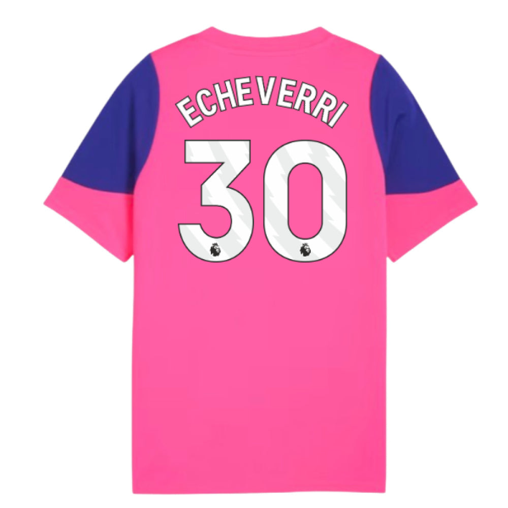 2025-2026 Man City Training Jersey (Fluro Pink) - Kids (Echeverri 30)_0