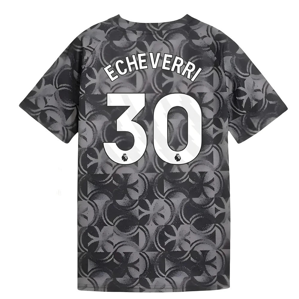 2025-2026 Man City Warm Up Jersey (Black) - Kids (Echeverri 30)_0
