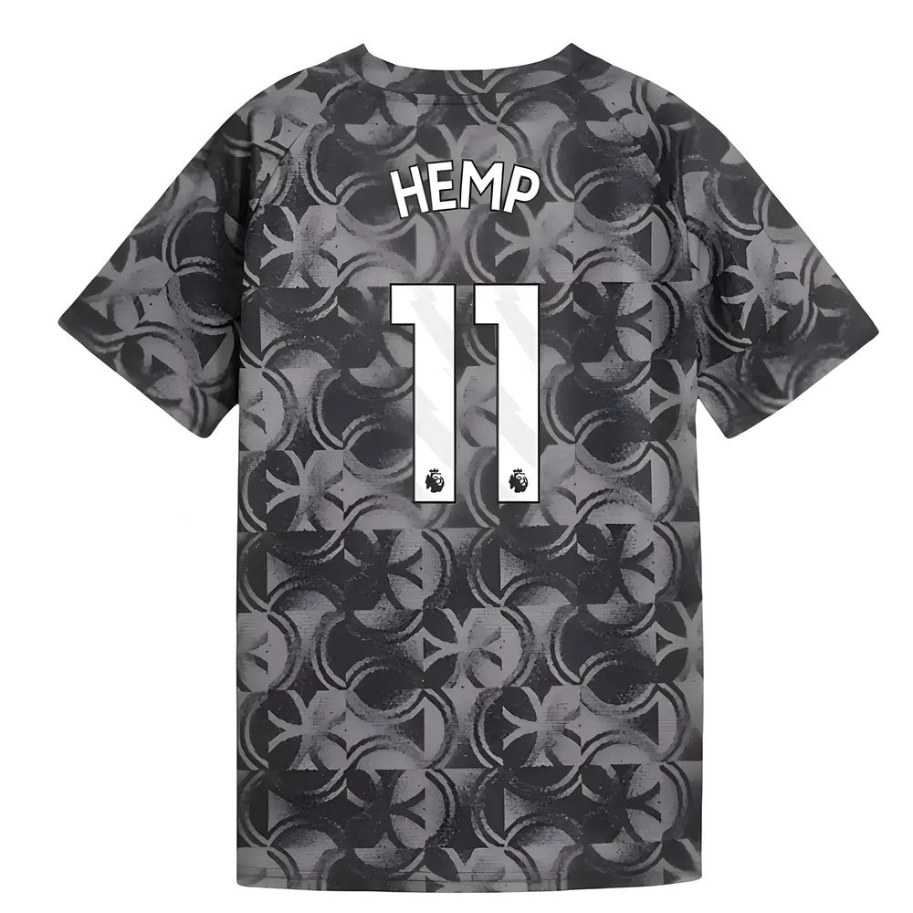 2025-2026 Man City Warm Up Jersey (Black) - Kids (Hemp 11)_0