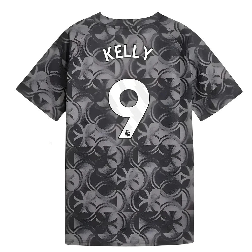 2025-2026 Man City Warm Up Jersey (Black) - Kids (Kelly 9)_0