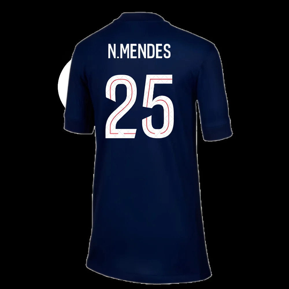 2025-2026 PSG Paris Saint Germain Home Shirt (Kids) (N.Mendes 25)_2