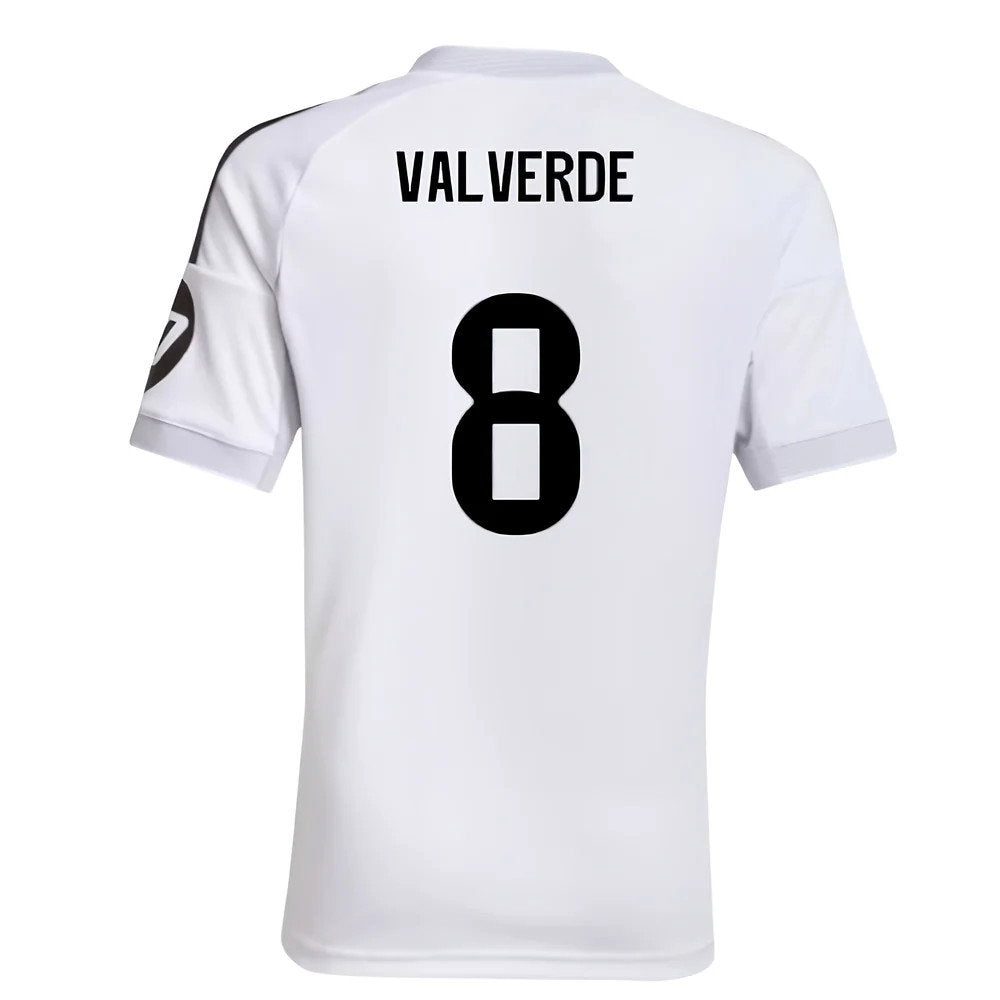 2025-2026 Real Madrid Home Shirt (Kids) (Valverde 8)_0