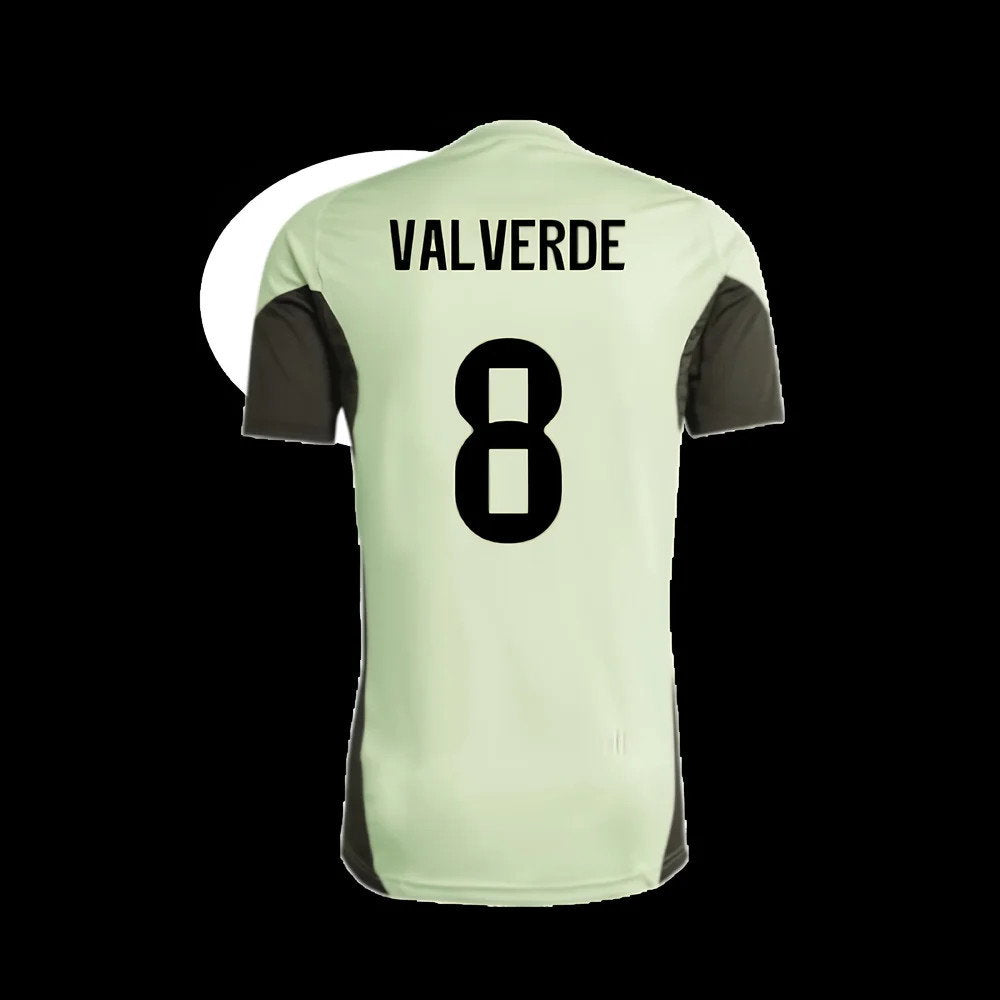 2025-2026 Real Madrid Training Tee (Almost Lime) - Kids (Valverde 8)_2