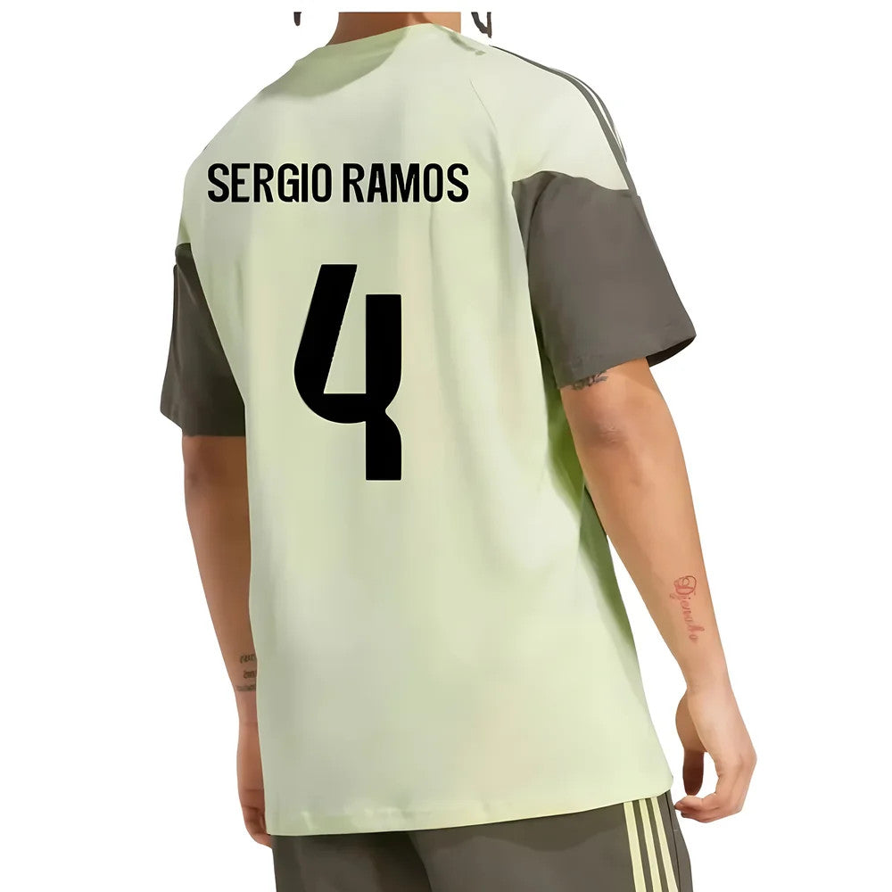 2025-2026 Real Madrid Training Tee (Almost Lime) (Sergio Ramos 4)_2