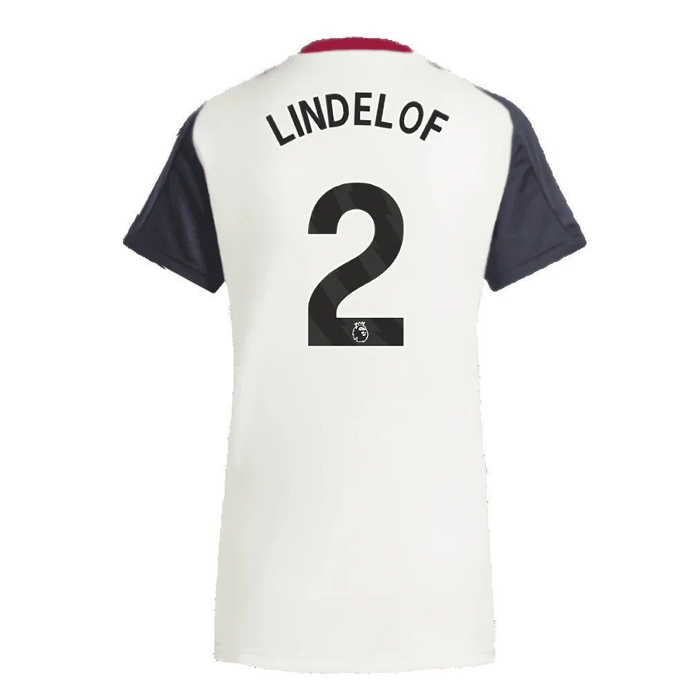 2025 Man Utd Training Jersey (Off White) - Womens (Lindelof 2)_2